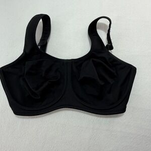 Wacoal 36 DDD Women's Sports Bra Unlined Full Coverage Black Underwire